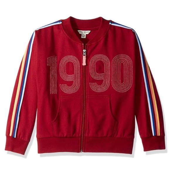Lucky Brand Jorgensen Track Jacket Biking Red Big Girl’s Size S NWT $44.50 - Picture 9 of 9